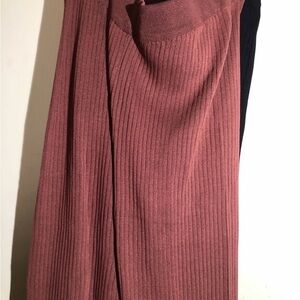 Women’s two piece ribbed set burnt burgundy color